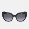 Adina Cat-Eye plastic zonnebril met textuur Adina Cat-Eye plastic zonnebril met textuur