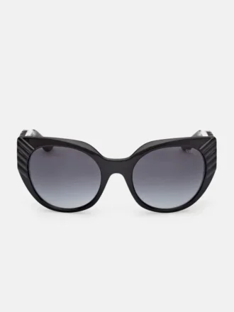 Adina Cat-Eye plastic zonnebril met textuur