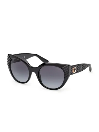 Adina Cat-Eye plastic zonnebril met textuur