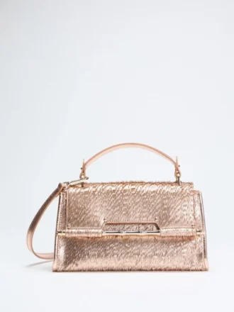 Alia satchel met textuur