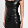 Alienor jurk van imitatieleer Alienor jurk van imitatieleer