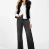 Amari gilet met rits en imitatiebont Amari gilet met rits en imitatiebont