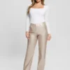 Ambra metallic broek van imitatieleer Ambra metallic broek van imitatieleer
