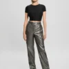 Ambra metallic broek van imitatieleer Ambra metallic broek van imitatieleer