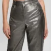 Ambra metallic broek van imitatieleer Ambra metallic broek van imitatieleer