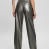 Ambra metallic broek van imitatieleer Ambra metallic broek van imitatieleer
