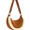 Amita suède en schapenvacht hobo-tas Amita suède en schapenvacht hobo-tas