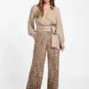 Amy satijnen broek met print Amy satijnen broek met print