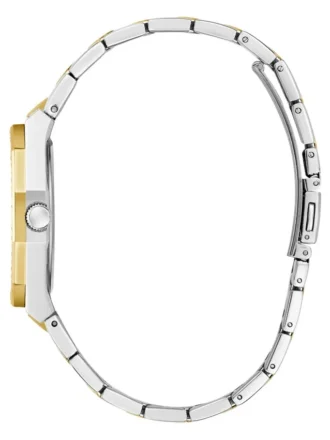 Analoog horloge in goud- en zilvertinten