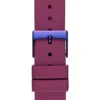 Analoog horloge in iriserend en bordeauxrood