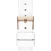 Analoog horloge in roségoudkleurig en wit