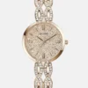 Analoog horloge in roségoudkleurige glans