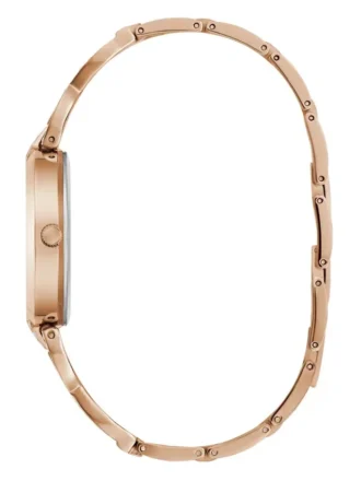 Analoog horloge in roségoudkleurige glans