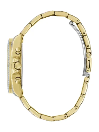 Analoog horloge met bloemmotief van roestvrij staal, 38 mm