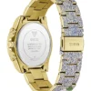 Analoog horloge met bloemmotief van roestvrij staal, 38 mm