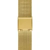 Analoog horloge met goudkleurig en groen gaas