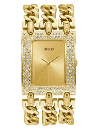 Analoog horloge met goudkleurige schakelband