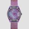 Analoog horloge met iriserende afwerking Analoog horloge met iriserende afwerking