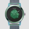 Analoog horloge met iriserende leeuw