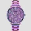 Analoog horloge met iriserende Peony