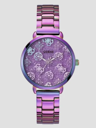 Analoog horloge met iriserende Peony