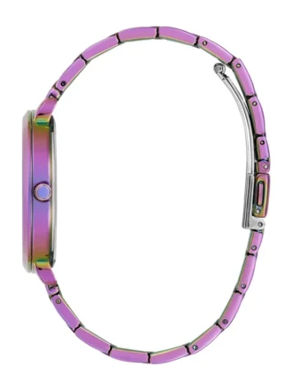 Analoog horloge met iriserende Peony