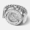 Analoog horloge met kristallen ring