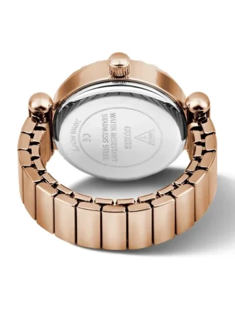 Analoog horloge met kristallen ring