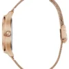 Analoog horloge met logo in roségoudkleur