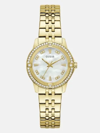 Analoog horloge met roestvrijstalen glas