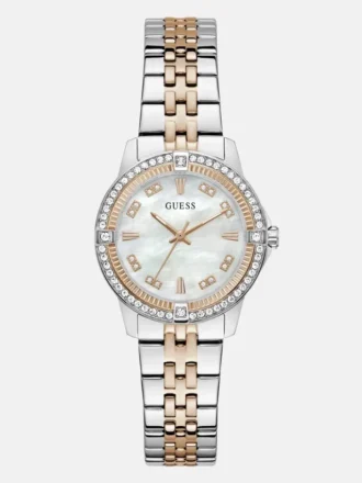 Analoog horloge met roestvrijstalen glas