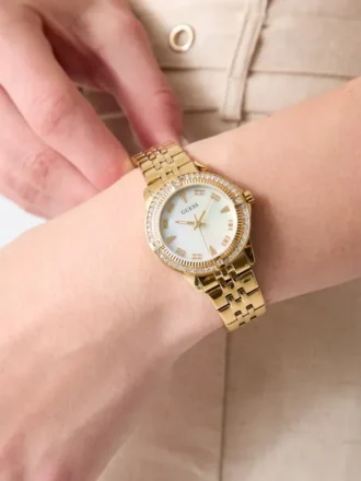 Analoog horloge met roestvrijstalen glas