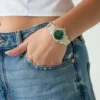 Analoog horloge met roestvrijstalen glas, 32 mm