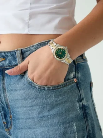 Analoog horloge met roestvrijstalen glas, 32 mm