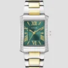 Analoog horloge met vierkante kast in meerdere tinten en kristallen