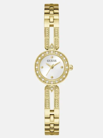 Analoog horloge van gerecycled staal met glas 22,5 mm