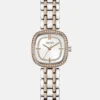 Analoog horloge van gerecycled staal met kristallen