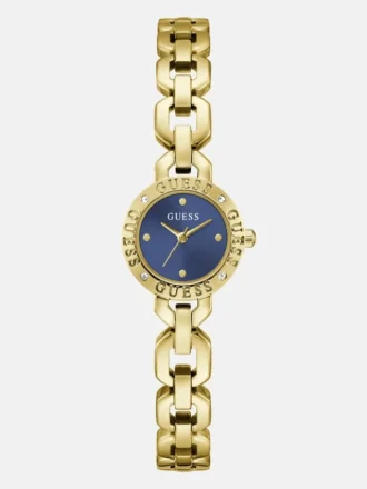 Analoog horloge van gerecycled staal met kristallen