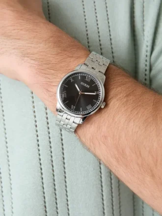 Analoog horloge van roestvrij staal