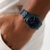 Analoog horloge van roestvrij staal