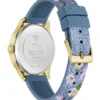 Analoog roestvrijstalen horloge met bloemenmotief 36 mm
