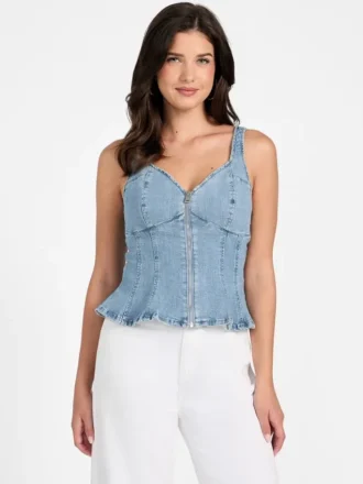 Anika denim peplumtop