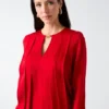 Anita-blouse met sleutelgat