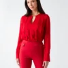 Anita-blouse met sleutelgat