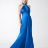 Aretha gedrapeerde maxi-jurk
