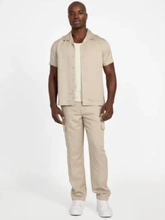 Ari linnen twill cargobroek
