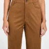 Aria hoge rechte broek van imitatiesuède Aria hoge rechte broek van imitatiesuède