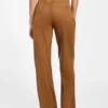 Aria hoge rechte broek van imitatiesuède Aria hoge rechte broek van imitatiesuède