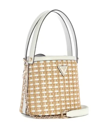 Atalia raffia crossbody bucket tas Atalia raffia crossbody bucket tas