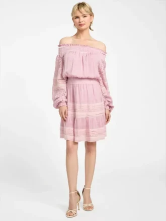 Audrey mini-jurk met blote schouders